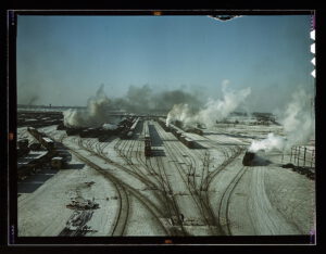 General view of one of the classification yards of the Chicago and Northwestern Railroad, Chicago, Ill., Library of Congress