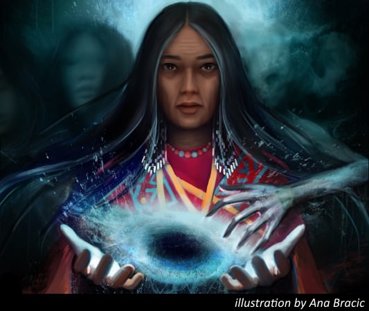 "gezhizhwazh" by Leanne Betasamosake Simpson (art by Aana Bracic)